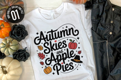 Autumn Skies And Apple Pies - Autumn t-shirt Design Product Image 1