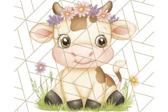 Pastel Farm Nursery PNG Clipart, Baby Animals And Elements Product Image 5