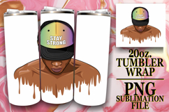 Blissful Dreams 20oz tumbler wrap, Afro Mam Product Image 1