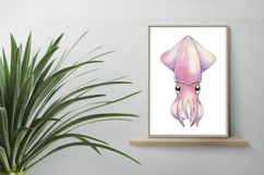 Cute Squid Marine Animal Pink Tentacle Ocean PNG Summer Product Image 2