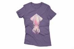 Cute Squid Marine Animal Pink Tentacle Ocean PNG Summer Product Image 4