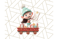 Christmas Train Ride PNG Clipart with Yeti and Elves Product Image 5