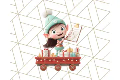 Christmas Train Ride PNG Clipart with Yeti and Elves Product Image 5