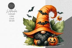 Halloween clipart, Gnome clipart, Halloween gnome Product Image 1