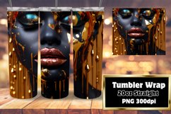 3D Melanin Glow Portrait Tumbler Wrap 20oz Product Image 1