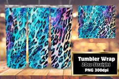 Leopard Print 3D Tumbler 20oz Glitter Wrap Product Image 1