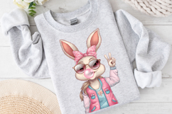 Cute Easter Bunny Clipart, Happy Easter Sublimation PNG Product Image 4