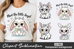 Cute Bunny Clipart PNG Product Image 1