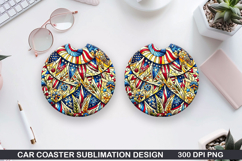 4th Of July Car Coaster Sublimation| 4th Of July Coaster PNG Product Image 1