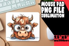 Farmyard Friend Mouse Pad Cute Peekaboo Cow Product Image 1