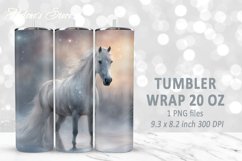 Christmas horse tumbler | Horse Tumbler Sublimation 20 oz Product Image 1