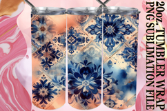 Timeless charm 20oz tumbler wrap, Watercolor Pattern Product Image 1
