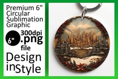 Artistic Round Design Car Coaster , Christmas Product Image 1