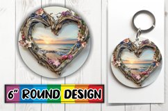 Countryside Charm: Landscape Circle Design PNG Product Image 1