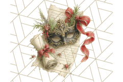 Winter Animal Masquerade Clipart PNG Woodland Animals Product Image 5