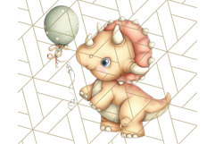 Cute Cartoon Dinosaur Clipart PNG, Prehistoric Animals PNG Product Image 5