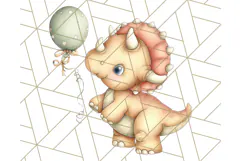 Cute Cartoon Dinosaur Clipart PNG, Prehistoric Animals PNG Product Image 5