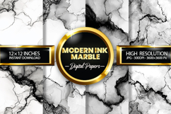 Modern ink marble Digital Papers - 04 variations Product Image 1