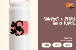 Sunroot &amp; Petals Boho Floral Monogram Product Image 1