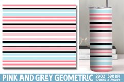 Pink and Grey Geometric Papers Tumbler Wrap Product Image 1
