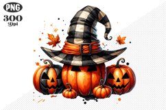 Halloween Pumpkin Sublimation - Clipart PNG Design Product Image 1