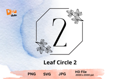 Leaf Circle Monogram - Elegant Botanical Letter JPG|PNG|SVG Product Image 1