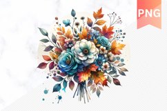 Autumn Botanical Sublimation - Clipart PNG Design Product Image 1