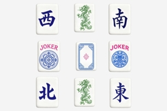 Mahjong Tiles Clipart Bundle | 41 PNG Files Product Image 2