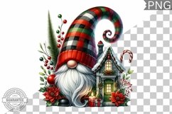 Christmas Gnome Sublimation - Clipart PNG Design Product Image 1