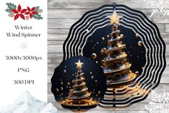 Golden Christmas Tree Wind Spinner 3D, Christmas Tree PNG Product Image 1