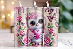 Owl Valentine Day Tumbler Wrap Product Image 1