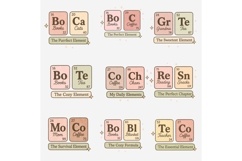 Cozy Elements Clipart Bundle PNG, Faux Periodic Table Quotes Product Image 3