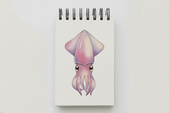 Cute Squid Marine Animal Pink Tentacle Ocean PNG Summer Product Image 5