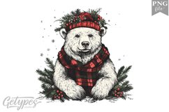 Christmas Bear Clipart Design - High Quality 300 Dpi Product Image 1
