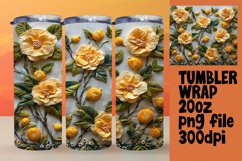 Embroidered Flower Spring Tumbler Wrap - Sublime Spring Product Image 1