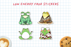 Low Energy Frog Stickers | Cute Frog PNG &amp; Cricut Sheet Product Image 1