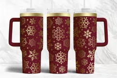 Tumbler laser svg| 40oz Tumbler Christmas Snowflakes wrap Product Image 4