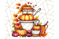 Fall Cottagecore Kitchen Clipart, Cozy Autumn Kitchen PNG Product Image 5