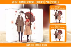 Valentines day Tumbler Wrap Designs, Sublimation Wrap Product Image 1