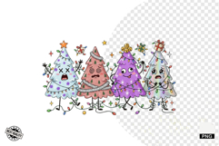 Cartoonish Christmas Trees Clipart Product Image 1