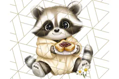 Warm & Fuzzy Mornings PNG Clipart, Cozy Animal Art Download Product Image 5