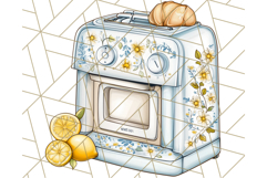 Mediterranean Cottagecore Kitchen PNG Clipart with Lemons Product Image 5