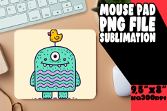 ENCHANTED mouse PAD Fun Sublimation, Monster Product Image 1