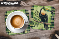 Cute Animals Square Coaster PNG Bundle, Digital Coaster Set Product Image 20