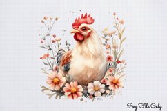 Watercolor Spring Floral Animal Clipart PNG Product Image 1