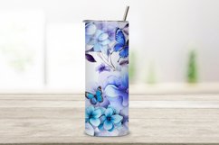Celestial Blossoms Tumbler Design, alcohol ink butterflies Product Image 2
