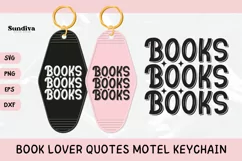 Book Lover Motel Keychain SVG | Books Books Books Product Image 1