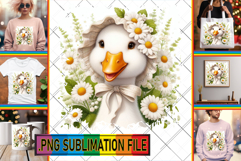 Dazzling TOTE BAG Gift Ideas PNG, Goose Product Image 1