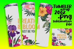 ELEGANT 20oz Tumbler Graphic for DIY , Flower Quote Product Image 1