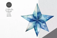 Christmas clipart, Star clipart, Blue Christmas Product Image 1